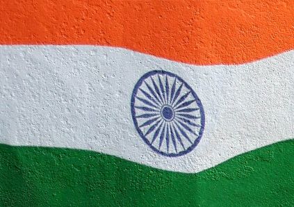 indian flag painted on wall