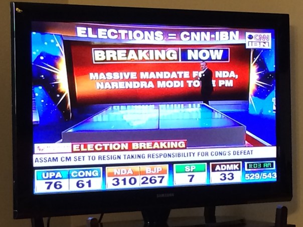 TV screen election results