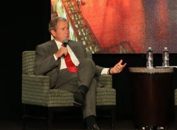 George W on stage at BPOG